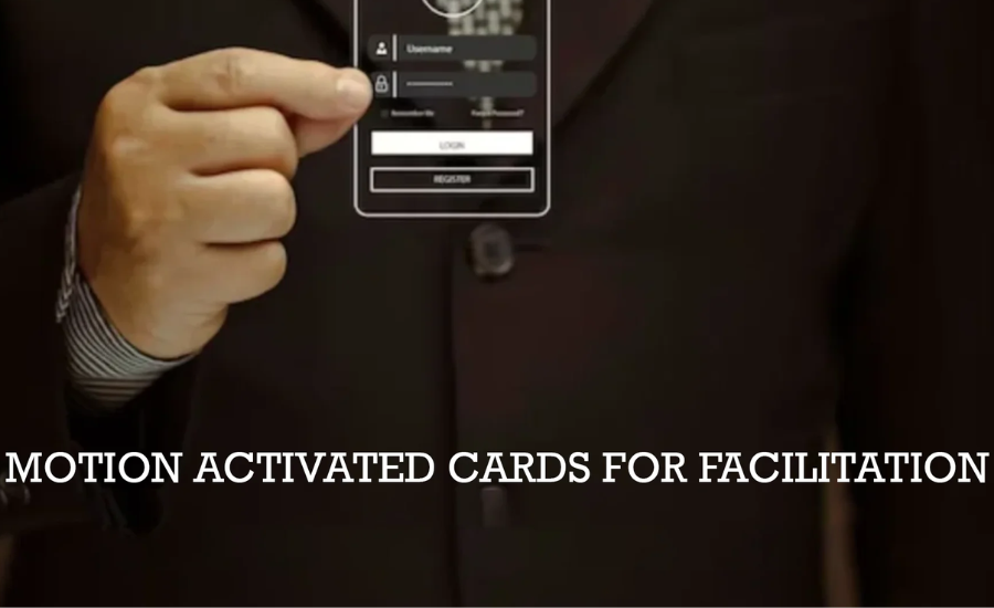 motion activated cards for facilitation